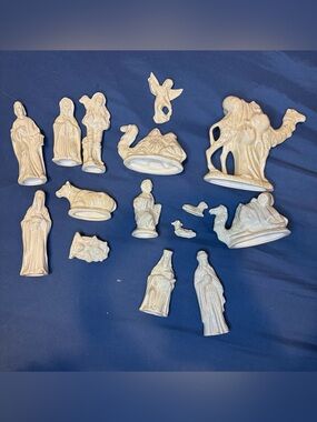 Cream Ceramic Nativity Figurine Set - Home Holiday